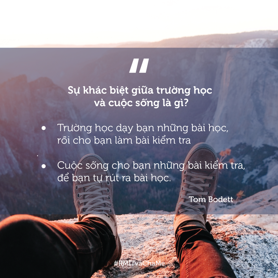 Sự khác biệt giữa trường học và cuộc sống
